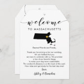 マサチューセッツ結婚州のウェルカムラベルの旅程 (正面/裏面)