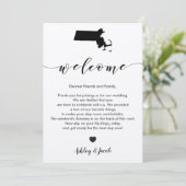 マサチューセッツ結婚州のウェルカムレター&旅程 プログラム (スタンド正面)