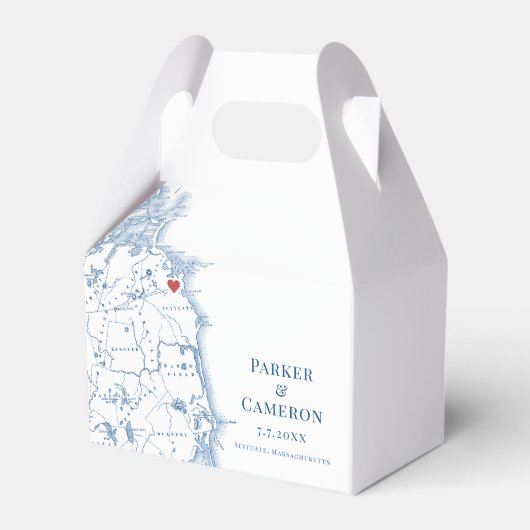マサチューセッツ結婚州の地エレガント図 フェイバーボックス (正面サイド)