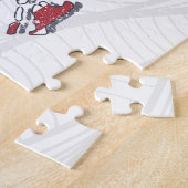 マサチューセッツ統一された州レトロマップヴィンテージUSA ジグソーパズル (側面)