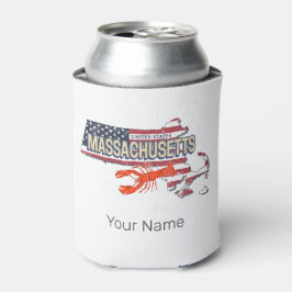 マサチューセッツ統一された州レトロマップヴィンテージUSA 缶クーラー