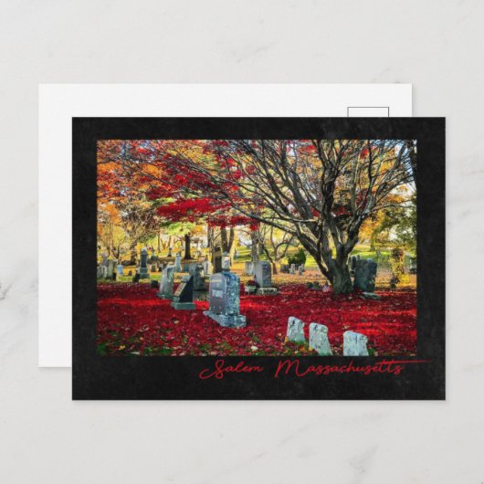 マサチューセッツ離れ州サレムで落下する ポストカード (正面/裏面)