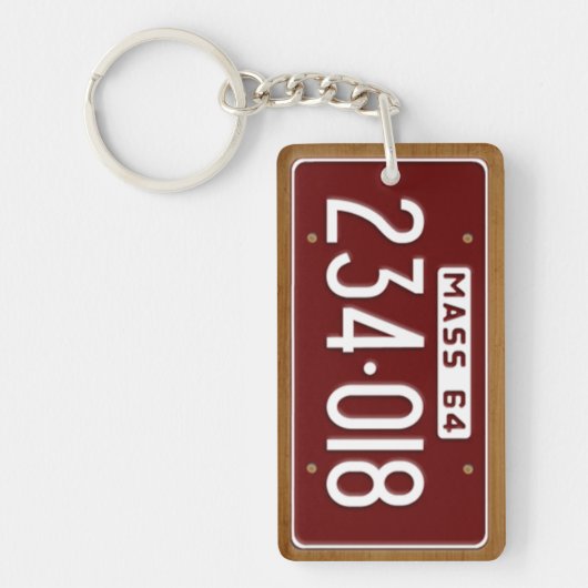 マサチューセッツ1964年のヴィンテージのナンバープレートKeychain キーホルダー (正面)