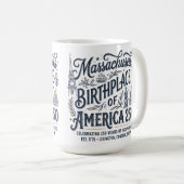 マサチューセッツ:アメリカ生誕250年 コーヒーマグカップ (正面右)