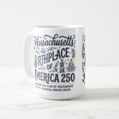 マサチューセッツ:アメリカ生誕250年 コーヒーマグカップ (正面左)