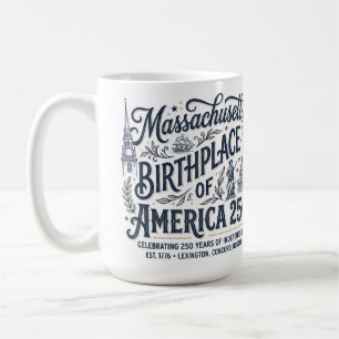 マサチューセッツ:アメリカ生誕250年 コーヒーマグカップ