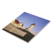 マサチューセッツ、ウッズホール、ノブスカ灯台 タイル (側面)