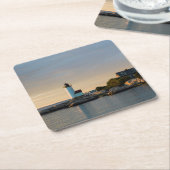 マサチューセッツ、グロスター、アニスカム、アニスカム スクエアペーパーコースター (アングル)