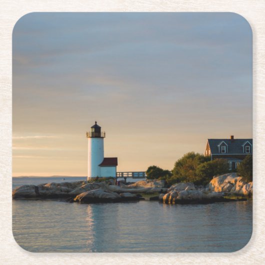 マサチューセッツ、グロスター、アニスカム、アニスカム スクエアペーパーコースター (正面)