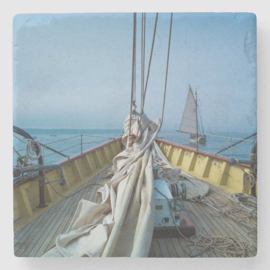 マサチューセッツ、グロスター、スクーナーフェスティバル3 ストーンコースター (正面)