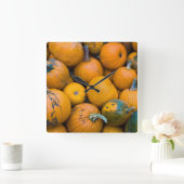 マサチューセッツ、サリスベリー、カボチャ、秋 スクエア壁時計 (ホーム)