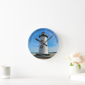 マサチューセッツ・ラウンド・クロック・エドガータウン・ライトハウス ラウンド壁時計 (ホーム)