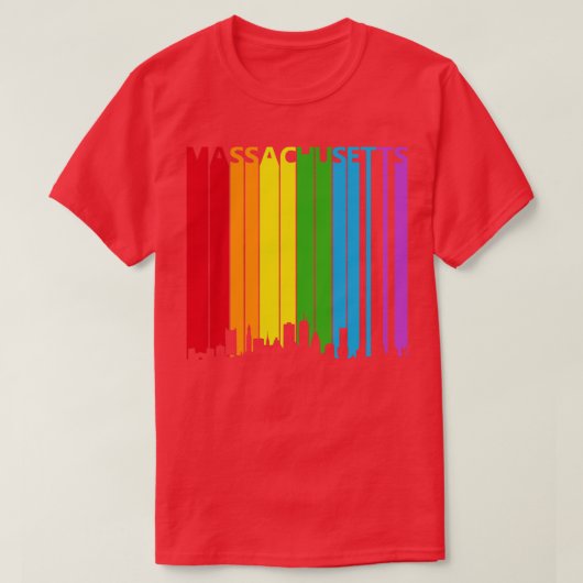 マサチューセッツLGBTゲイプライド Tシャツ (デザイン正面)