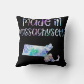 マサチューセッツMA州の虹色の真珠で作られる クッション (裏面)