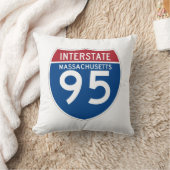 マサチューセッツMA I-95州間幹線道路の盾- クッション (ブランケット)