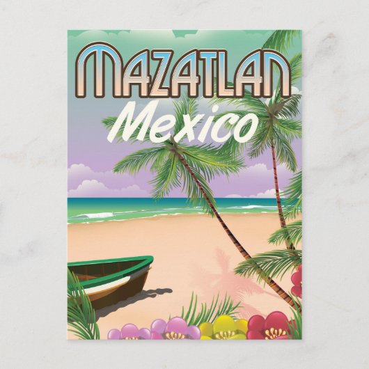 マサトラン ビーチ メキシコ ビーチ 旅行 ポスター ポストカード (正面)