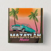 マサトラン メキシコ 旅行ポスター 缶バッジ (正面)