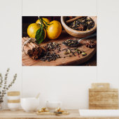 マサラチャイの材料 ポスター (キッチン)