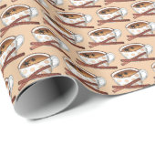 マサラチャイティーカップインディアンスパイス黒茶カップパ ラッピングペーパー (ロールコーナー)