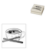 マサラチャイティーカップインディアンスパイス黒茶カップパ ラバースタンプ (押印)