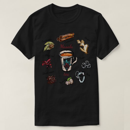 マサラティー Tシャツ (デザイン正面)