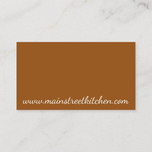 マサラドサスインディアンフードキュイジーレストランシェフ 名刺 (裏面)