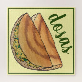 マサラドサスサウスインディアンフードキュイジーズポテトドサ ジグソーパズル (横)