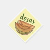 マサラドサスサウスインディアンフードキュイジーズポテトドサ スタンダードカクテルナプキン (角)