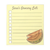 マサラドサスサウスインディアンフードキュイジーズポテトドサ ノートパッド (正面)