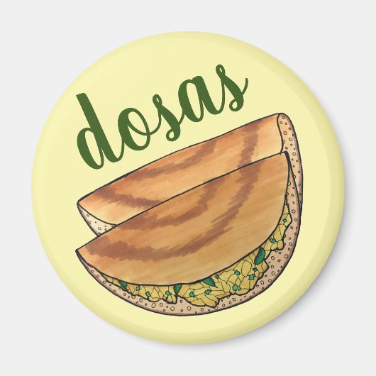 マサラドサスサウスインディアンフードキュイジーズポテトドサ マグネット (正面)