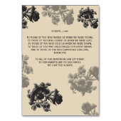 マサラフローラ結婚ス テーブルナンバー (裏面)