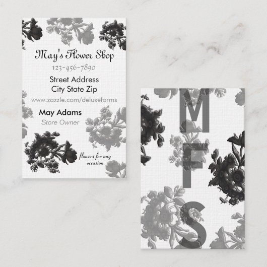 マサラフローラ 名刺 (正面/裏面)