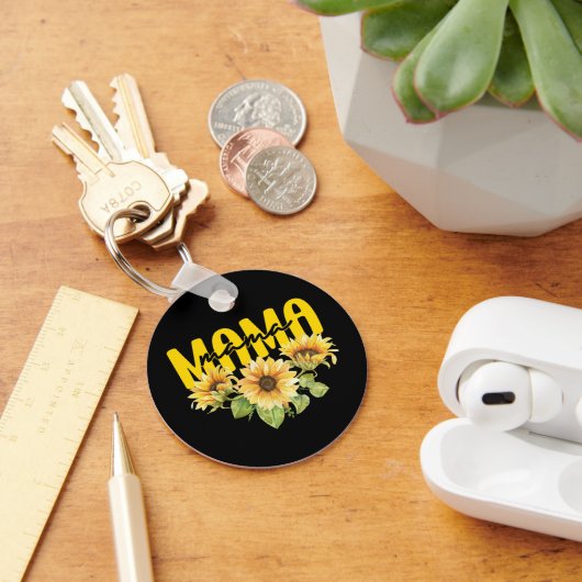 マサンフラワーサンシャイン – 陽気なフローラデザイン キーホルダー (デスク)