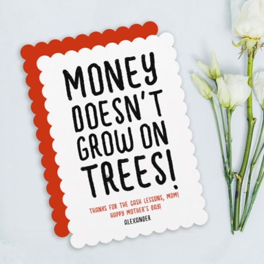 マザーおもしろいモットラブレッドホワイトブラックタイポグラフィ