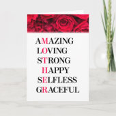 マザーアクロニムレッドローズマザーズデイカード カード (正面)