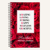 マザーアクロニムレッドローゼス祈りの言葉ジャーナル ノートブック (正面)