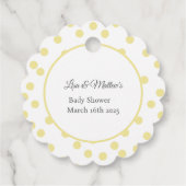 マザーアヒルとアヒルの赤ちゃんシャワーメッセージカード フェイバータグ (裏面)