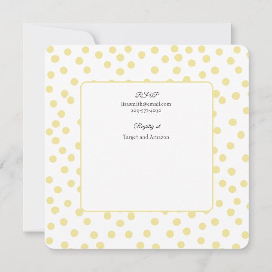 マザーアヒルとアヒル赤ちゃんシャワー招待状 セーブザデート (裏面)