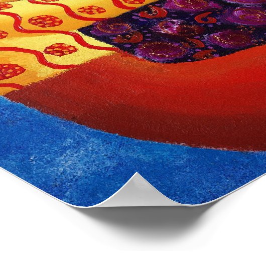 マザーアンドサンズア絵画クリルのファミリーアートプリント ポスター (角)