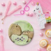 マザーアンドベビーカピバラ ペーパープレート (パーティー)