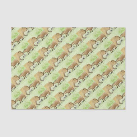 マザーアンドベビーカピバラ 薄葉紙 (正面)