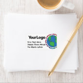 マザーアースの日ここにロゴを追加レインボーハート ラベル (インサイチュ)