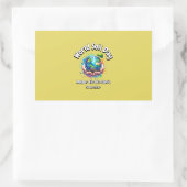 マザーアースの生地。世界土壌日 長方形シール (バッグ)