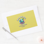 マザーアースの生地。世界土壌日 長方形シール (封筒)