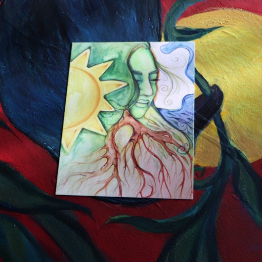 マザーアースガイア女神 シーズンポストカード