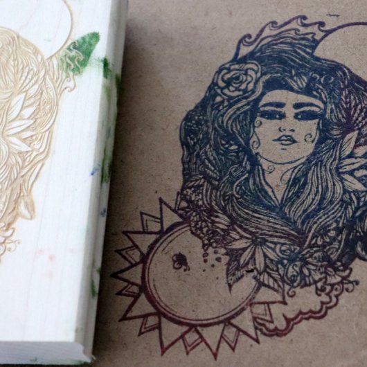 マザーアースザワールドタロット女神 ラバースタンプ