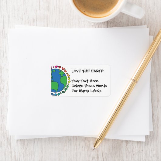 マザーアースデイ惑星レインボーハートを保存 ラベル (インサイチュ)