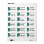 マザーアースデイ惑星レインボーハートを保存 ラベル (フルシート)