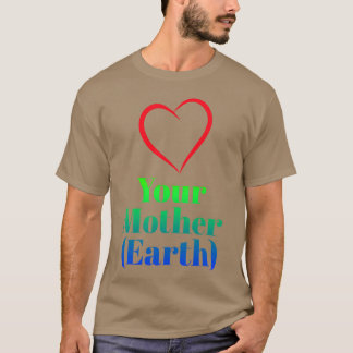 マザーアースレトロを愛する Tシャツ
