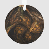 マザーアース抽象芸術アートアクリルサークル オーナメント (裏面)